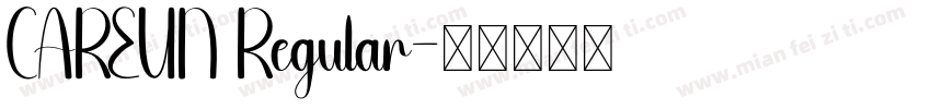 CAREUN Regular字体转换